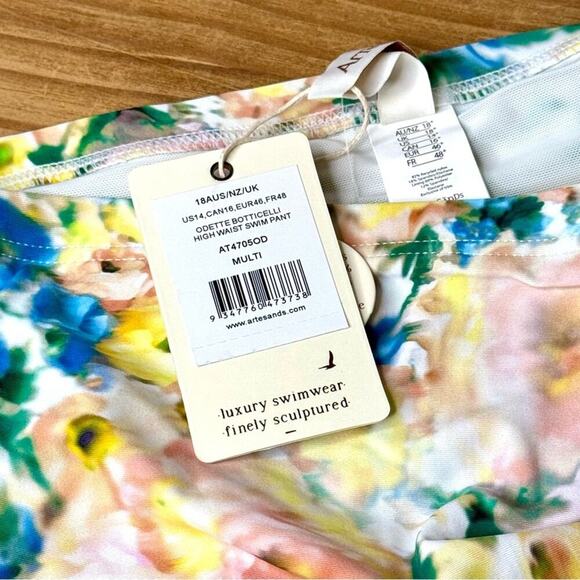 NWT 14 Artesands Odette Botticelli Floral Bikini High Waist Bottoms Swim Suit - Picture 6 of 11